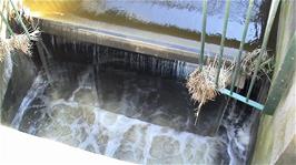 Water flows between levels at Beer Wall, 15.4 miles into the ride